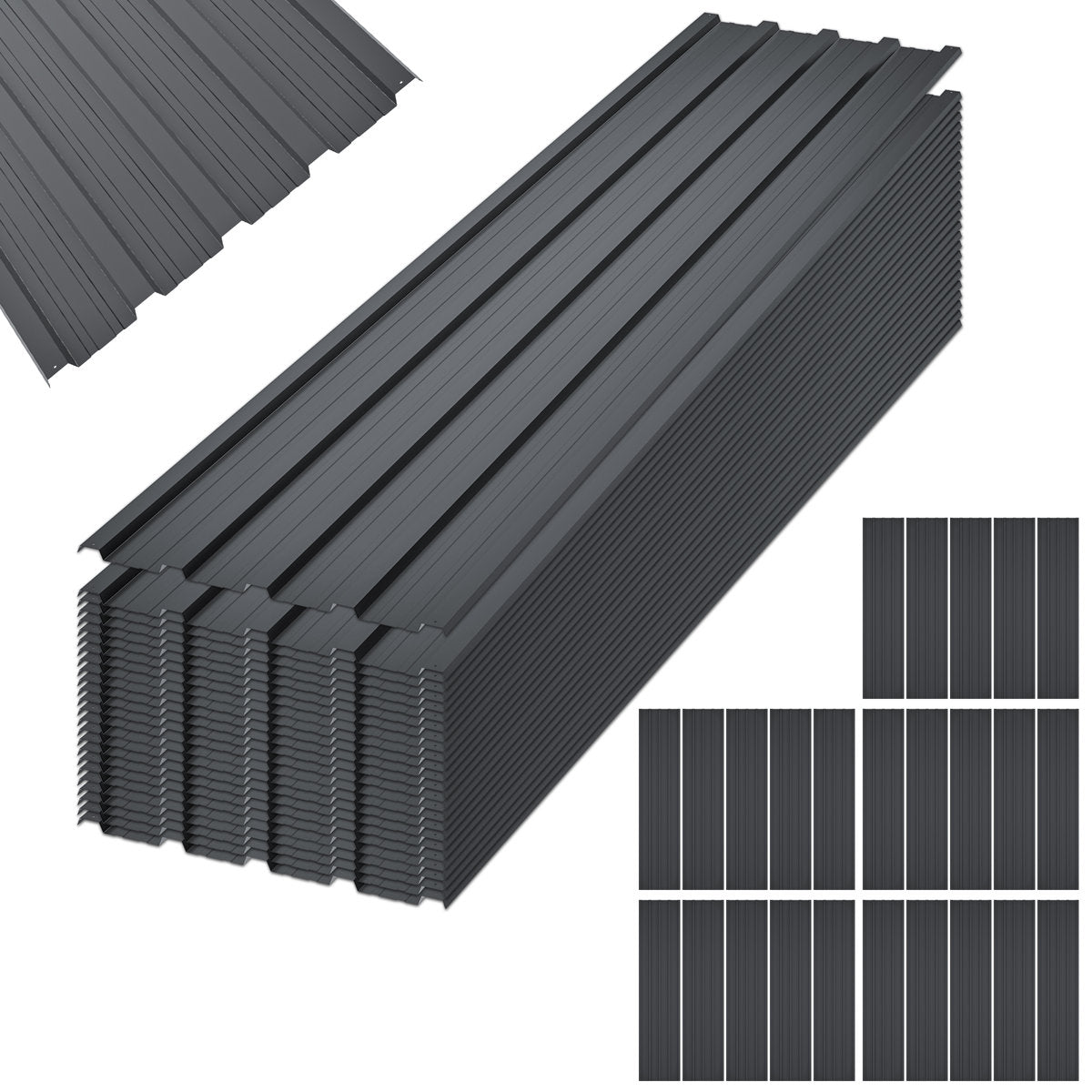 25x Roof Panels Galvanized Steel Hardware Roofing Sheets